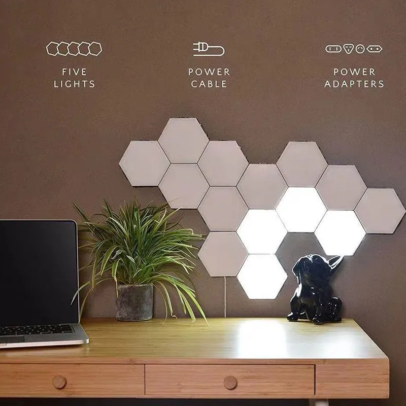

Modular Touch Sensor Night Light DIY Quantum Lamp Magnetic Hexagons LED Wall Light Novelty Decoration Light