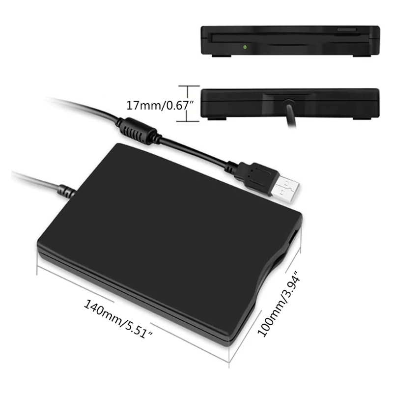 Портативный 3 5 дюймов USB Мобильный дисковод гибких дисков 1 44 MB узел внешнего