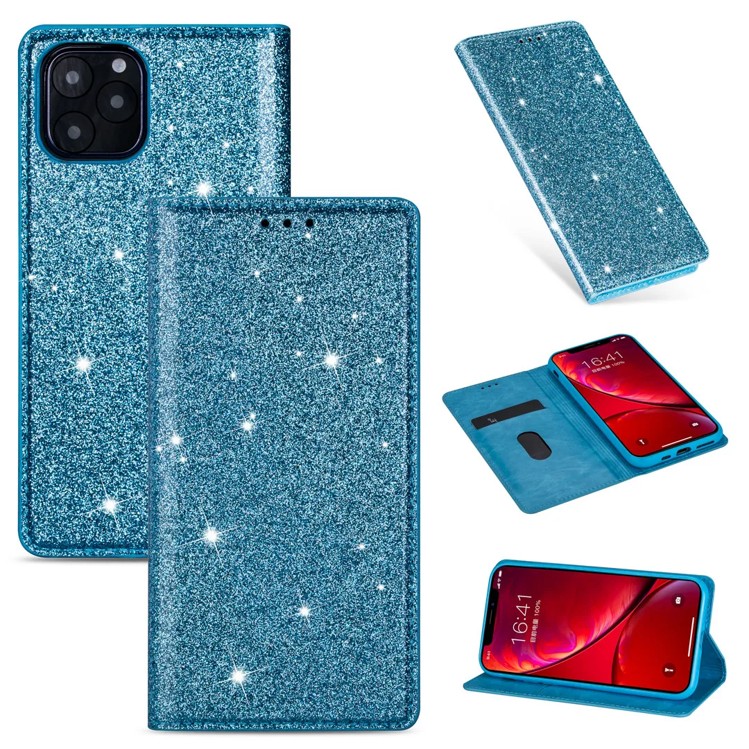 apple iphone 13 pro max case Glitter Leather Magnetic Flip Case for IPhone X Xr Xs 13 11 12 Mini Pro Max SE 2020 8 7 6 6S Plus Bling Wallet Card Holder Cover best cases for iphone 13 pro max iPhone 13 Pro Max