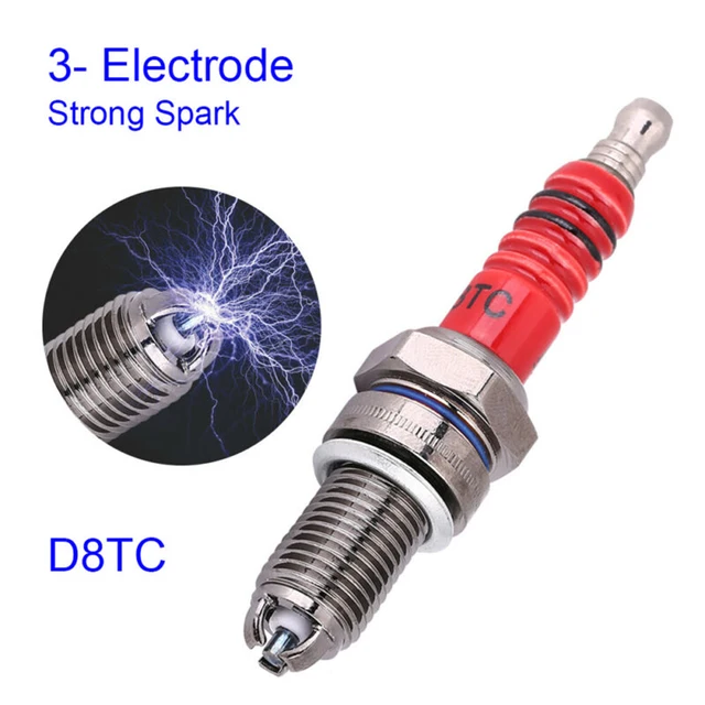 US $5.72 New 3pcs Spark Plug D8TC For CG 125 150 200cc CF250 Motorcycle Scooter ATV Quads Durable And Practi