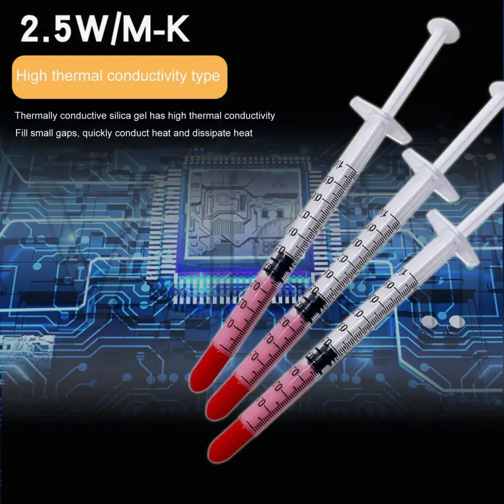 5Pcs HY530PI Thermal Paste Safe Quick Cooling Pink 2.5W/M-K 0.5g Computer Cooling Thermal Compound for CPU
