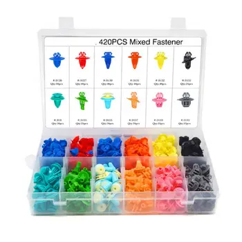 

Fastener Clip Rivet For Toyota Bumper Push pins 420pcs Set Car Nylon Door Plank