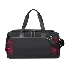 Индивидуальная Мужская Черная спортивная сумка из искусственной кожи, простая многофункциональная Большая вместительная сумка для фитнеса