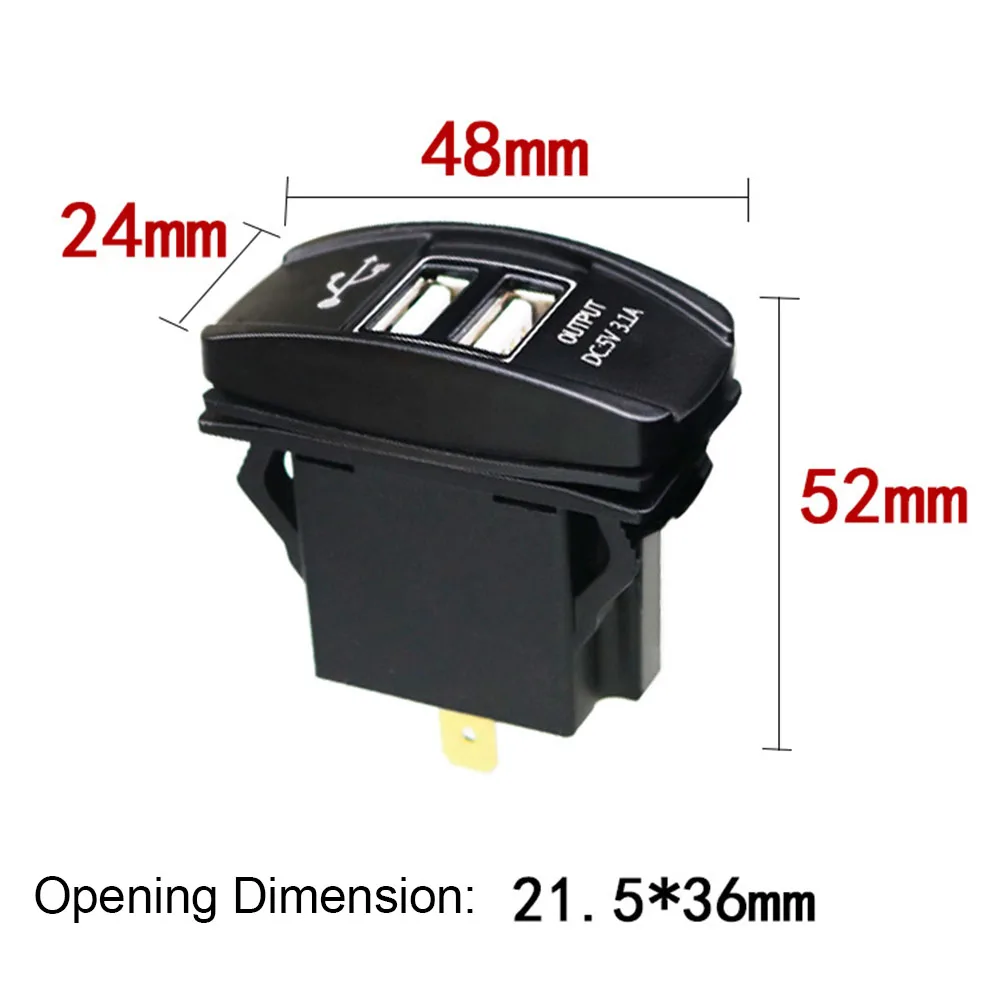 3.1A 12 V-24 V автомобиль Зарядное устройство двойной зарядка с usb-разъемом Мощность адаптер Водонепроницаемый для автомобиля зарядное устройство для мотоциклов