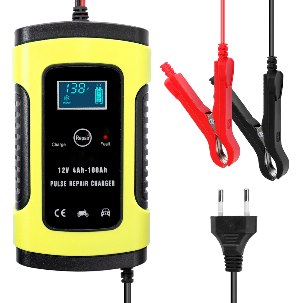 12V 6A Full Automatic Car Battery Charger 110V 220V Intelligent Fast Power Charging Pulse Wet Dry Lead Acid Digital LCD Display |