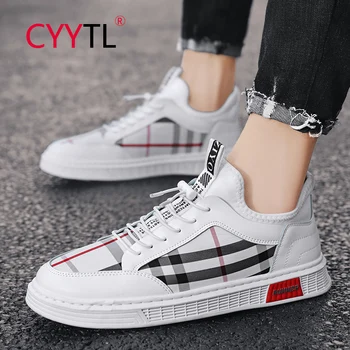 

CYYTL Sport Running Shoes for Men Canvas Breathable Youth Boy Trail Tennis Shoes Workout Sneakers Grid Tenis Masculino