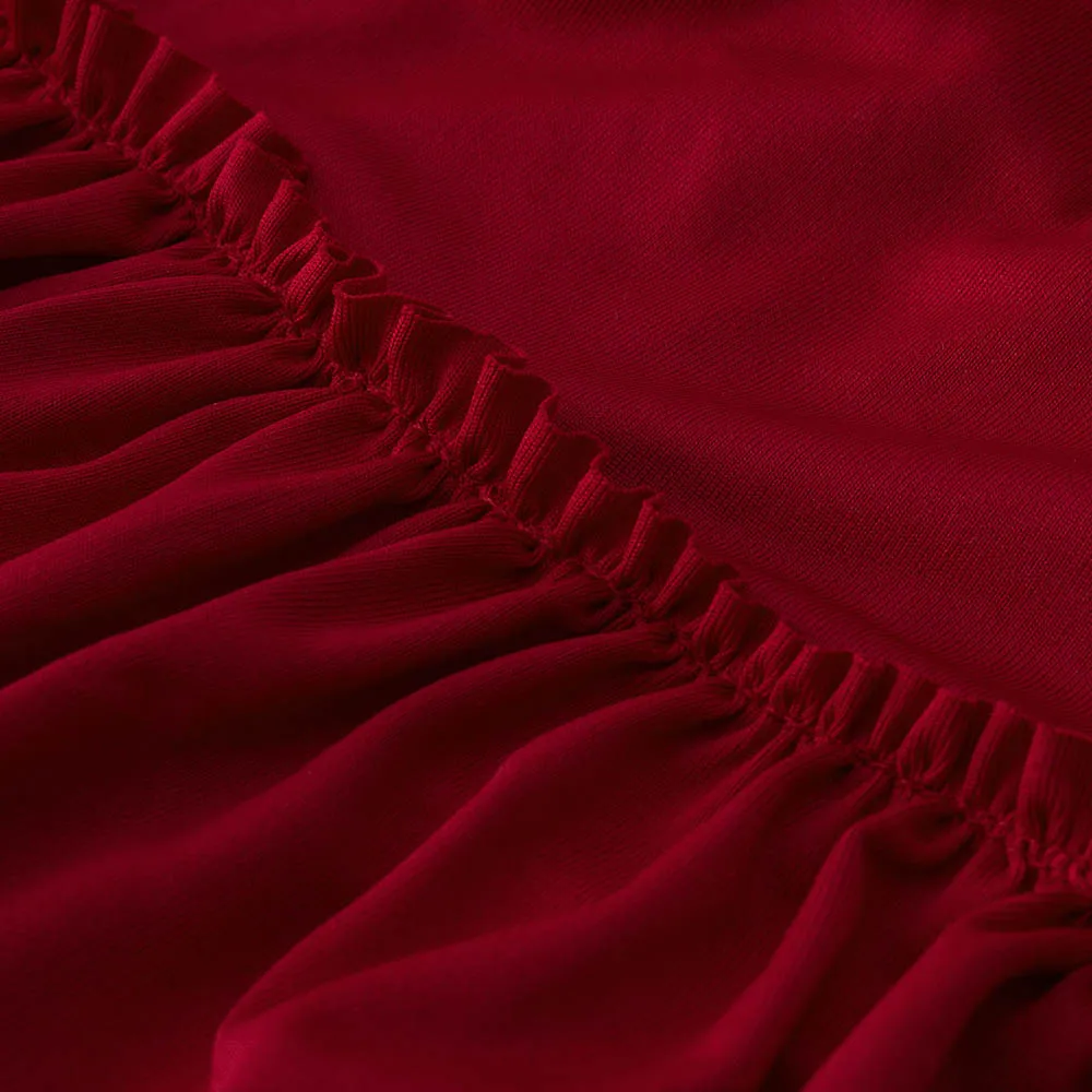 Womail, платья размера плюс, женская мода, Vestidos, три четверти, каскадные, с рюшами, о-образный вырез, прямое, до колена, платье JL25 Vestidos