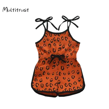 

0-24M Newborn Baby Girls Boys Leopard Rompers One Piece Outfits Sleeveless Print Jumpsuits 3 Colors
