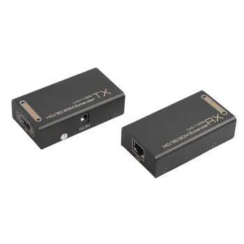 

HDMI Extender 60m Extension HD HDMI Extender Over cat5e/6 Ethernet Cable Support 3D Transmitter Receiver