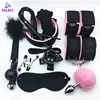 SMLOVE Handcuffs For Sex Collar Whip Gag Nipple Clamps BDSM Bondage Rope Erotic Adult Sex Toys For Woman Couples Anal Butt 1