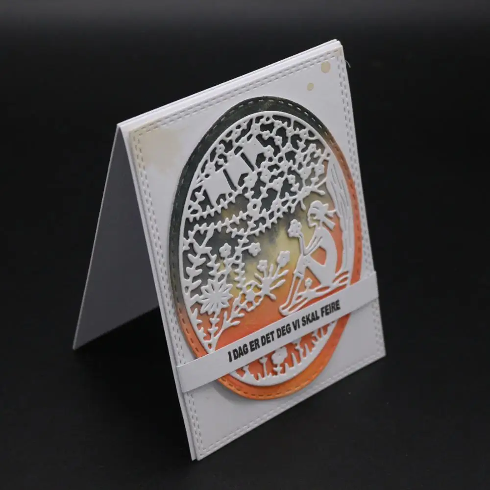 

AZSG Girl Tree Cutting Dies For DIY Scrapbooking Die Decoretive Embossing Stencial DIY Decoative Cards Die Cutter