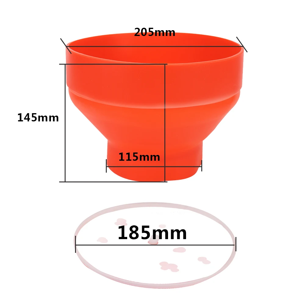 Silicone Foldable Microwave Popcorn Bowl with Lid - High Quality Kitchen Tool