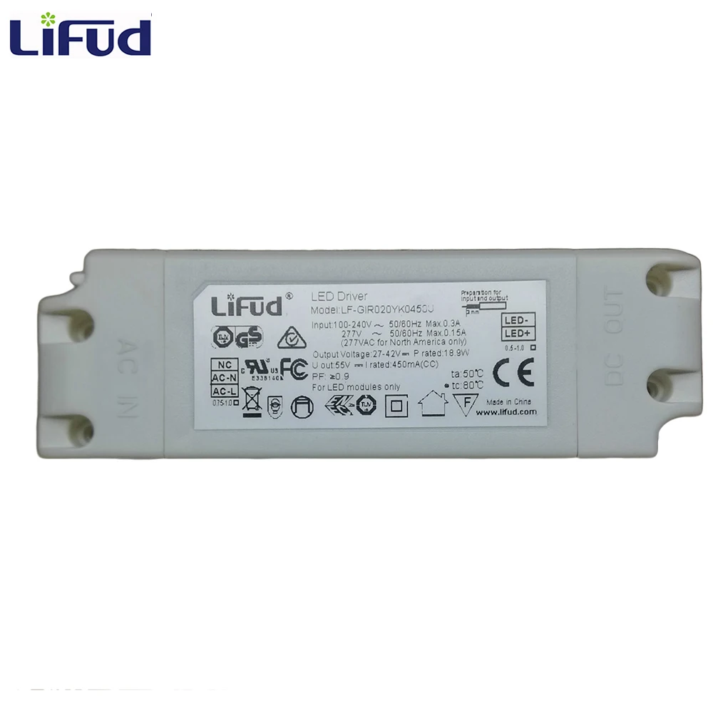 Lifud Isolated Led Driver Lf-gir020yk 15w-21w 27-42vdc 350ma/450ma/500ma Led  Power Supply Transformer Ac100-277v - Switching Power Supply - AliExpress