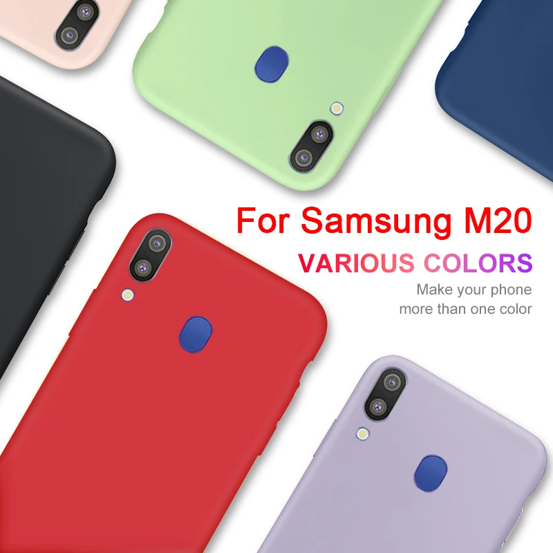 

on the M 20 high quality Soft Silicone case for Samsung Galaxy M20 M205F M205FN M205G phone back protection 3D protective covers