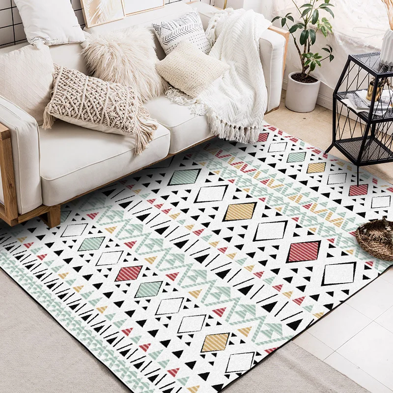 

Bohemia style plush living room floor mat custom made rug 1.6x2.3m size bedroom carpet bathroom non-slip bathroom door mat