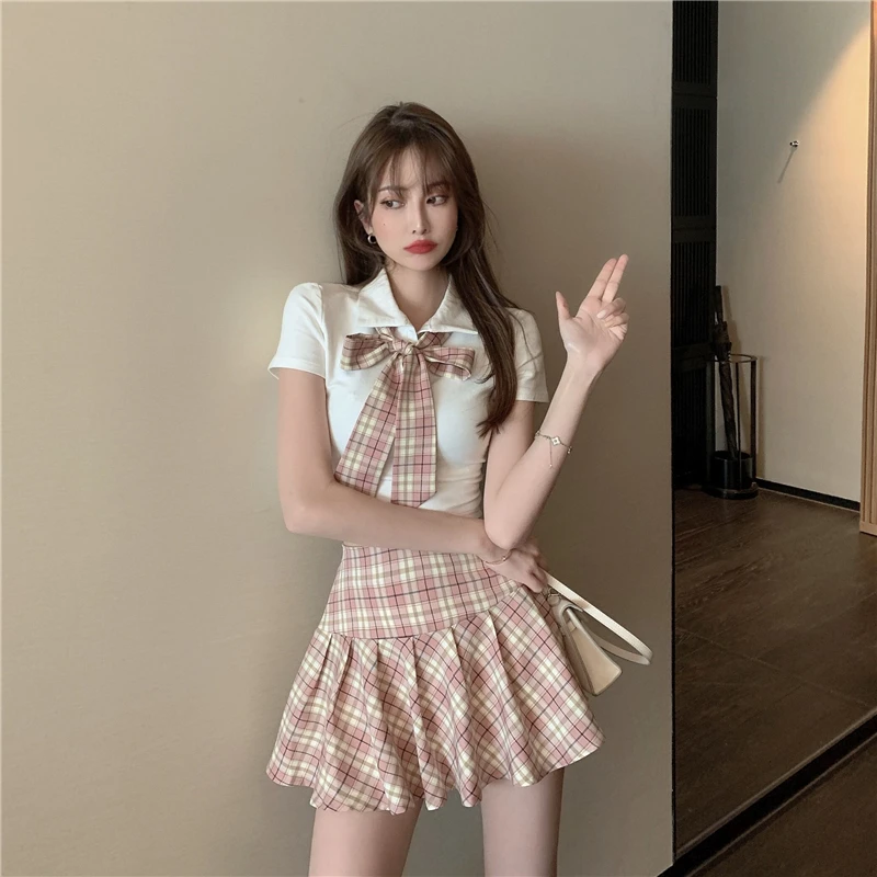 

Girls School Uniform Set Fashion Student Japanese Style JK Suit Short Plaid Skirt Sailor Cosplay Costumes Sexy Clothing