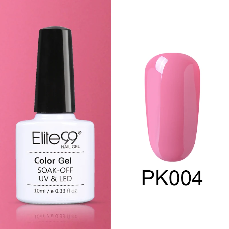 PK004 Elite99 Гель-лак Набор UV Vernis Полупостоянный праймер верхнее покрытие 10 мл телесный гель лак для ногтей, маникюр гель лак PolishesNails - Цвет: PK004
