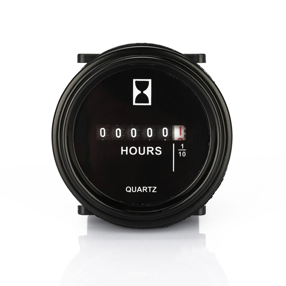 

Waterproof 2.3" 12v 24v mini Digital Hour Meter Counter Quartz Timer Hourmeter Marine Boat Engine 2" Round Gauge for Car Trucks