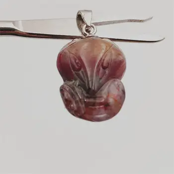 

Natural Auralite 23 Purple Red Canade Rare Pendant Fox Carved 18x13mm Women Men Fashion Jewelry Necklace AAAAA