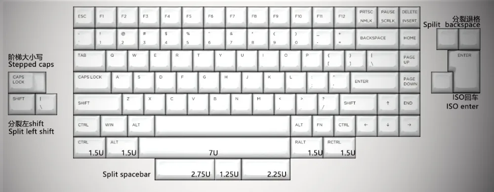 gaming computer keyboard YMDK YMD75 KBD75 V1 V2 PC Plate For KBD75 V1 V2 YMD75 75% 84 Keyboard ANSI ISO Layout best mechanical keyboard for office