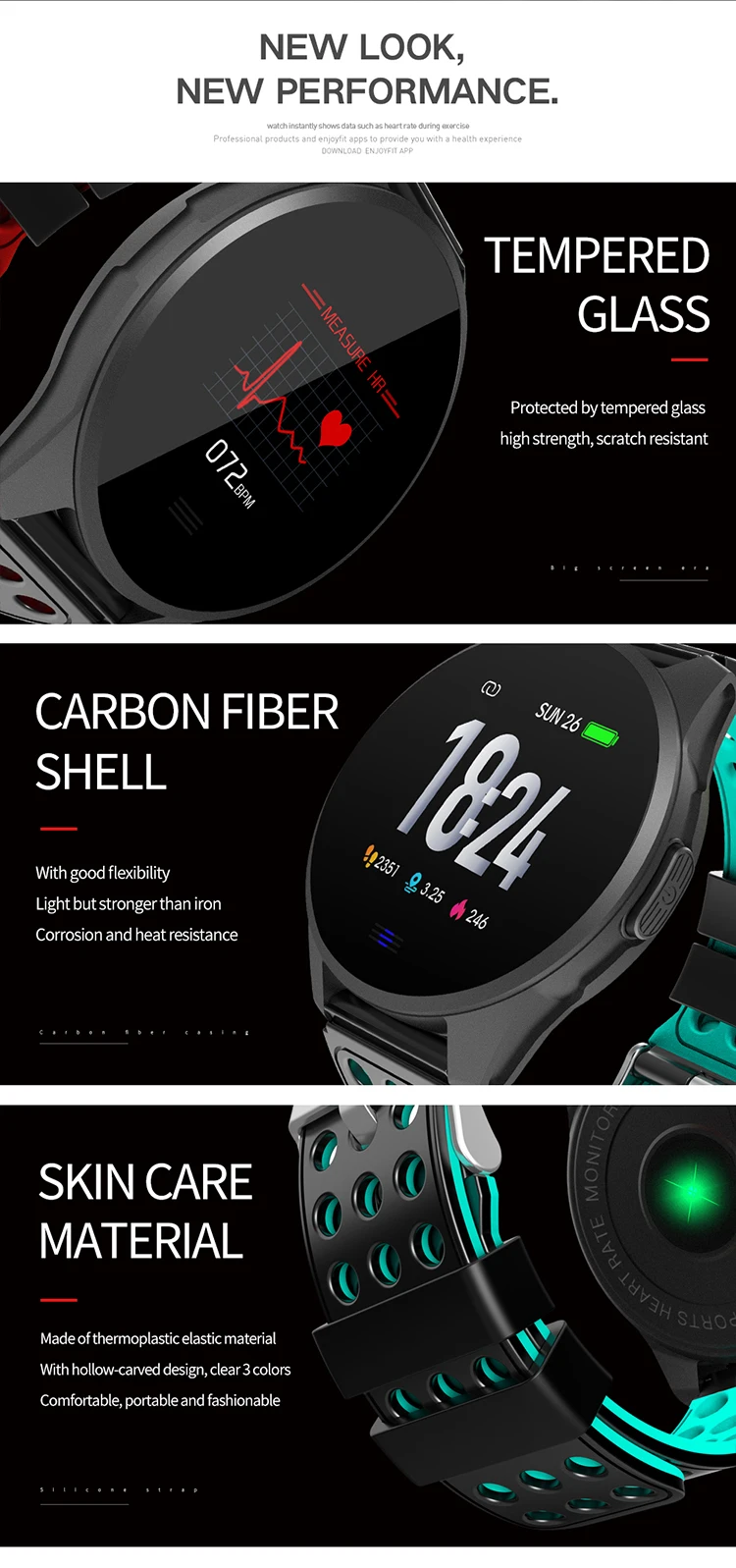 CK20 Smartwatch IP67 водонепроницаемые носимые устройства Bluetooth Шагомер монитор сердечного ритма цветной дисплей Смарт-часы для Android/IOS