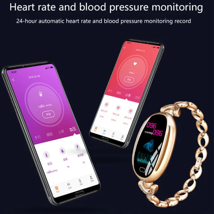 Женский фитнес-браслет Bluetooth монитор сердечного ритма будильник водонепроницаемые Смарт-часы AS99