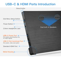מחשב נייד Eyoyo EM08H מסך IPS LCD C USB HDMI סוג צג Portable 8.9? PC PS4 Xbox 360 תצוגה 1920x1200 עבור מחשב נייד מתג פטל (5)
