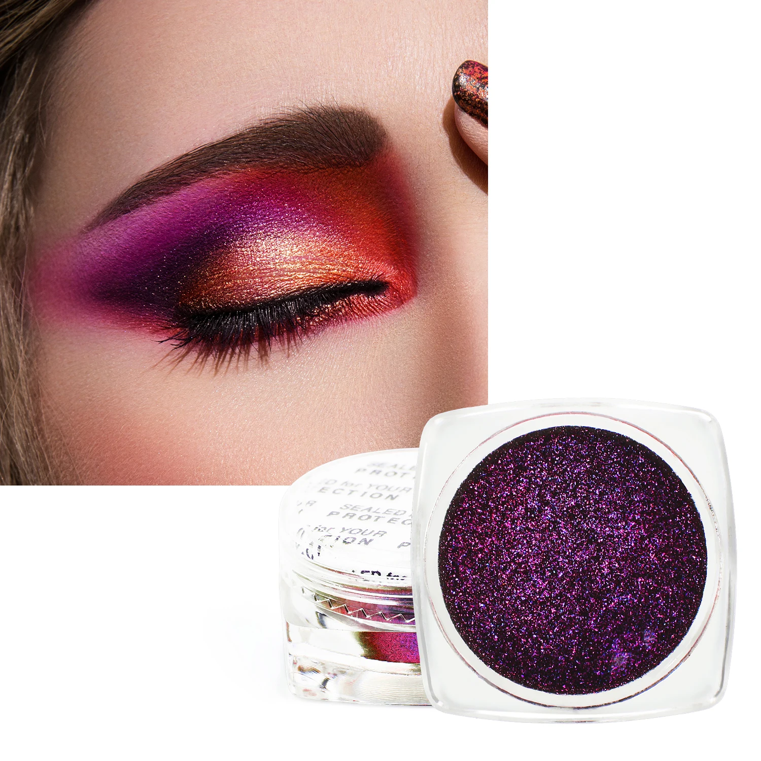 

8 Colors Glitter Eyeshadow Pallete Powder Waterproof Metal Chrome Shimmer Makeup Pigment Single Color Eye Shadow Cosmetics