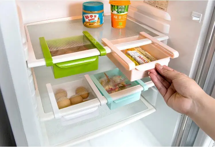 Мини ABS направляющая keuken koelkast vriezer ruime saver organizatie opslag rack badkamer plan