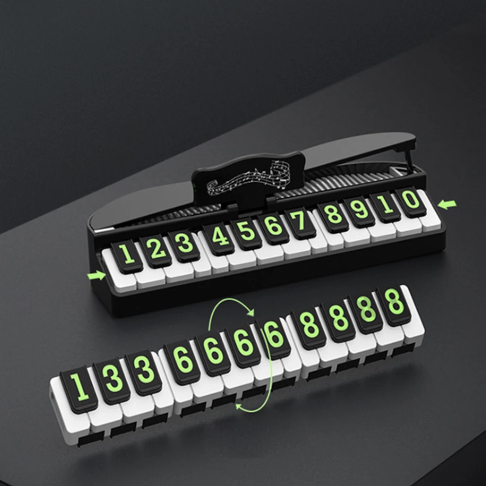 New Function Luminous Car Temporary Parking Card Sticker Car Air Freshener Phone Number Card Plate Car Fragrant Accessories
