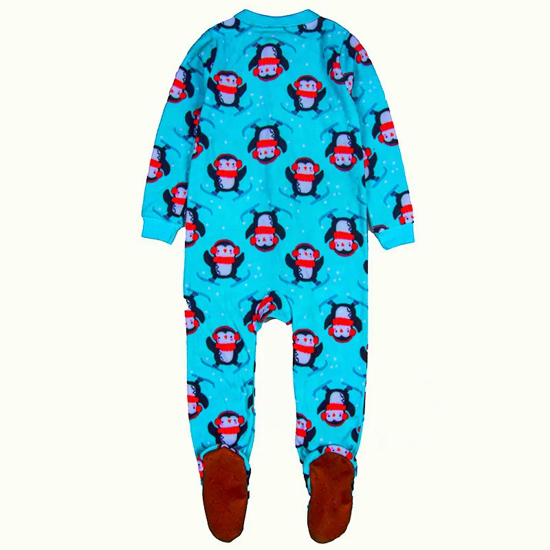 baby clothes brands Children's polar fleece boys and girls one-piece romper with feet one-piece romper warm pajamas spring, autumn and winter feet baby nightgown newborn