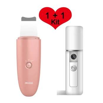 

Professional Ultrasonic Face Deep Cleaning Skin Scrubber Skin Peeling Blackhead Remover Pore Cleanser Nano Facial Steamer 1/2pcs