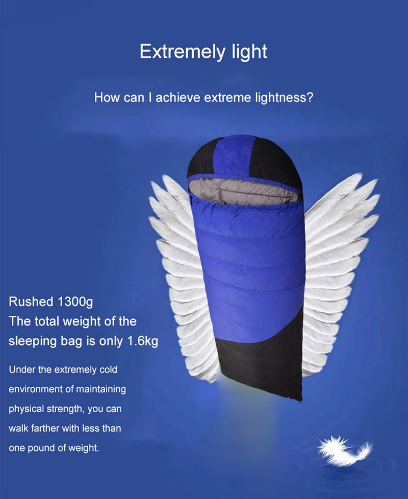 Спальный мешок сумка для спорта на открытом воздухе водонепроницаемая термо спальный мешок удобный с подогревом для взрослых весна кемпинг теплый спальный мешок