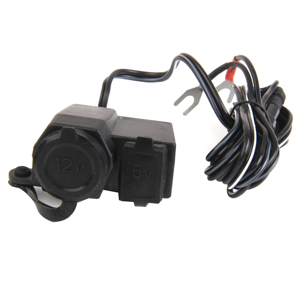 Мотоцикл 12V USB зарядное устройство Водонепроницаемый Зажигалка Розетка