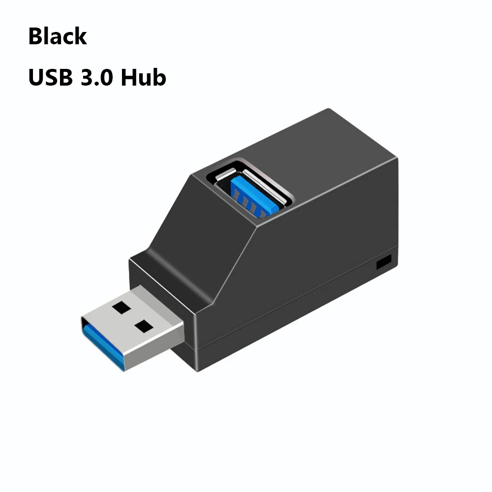 1PC Portable Mini 3 Ports USB 3.0 Hub High Speed Data Transfer Splitter Box Adapter For PC Laptop MacBook Pro Computer Accessory