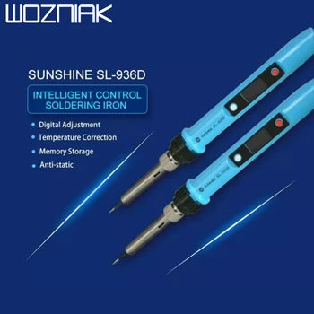 

SUNSHINE SL-936D 80W Adjustable Electric Soldering Iron Solder Wire PCB Welding Digital Constant Temperature 220V 80W EU Plug