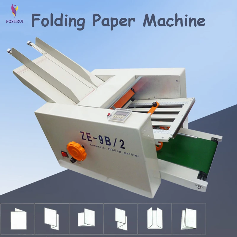 

Desktop Folding Machine Automatic Folding Paper Machine Instruction Sheet Folding Machine ZE-9B/2 Folding Machine 110/220V