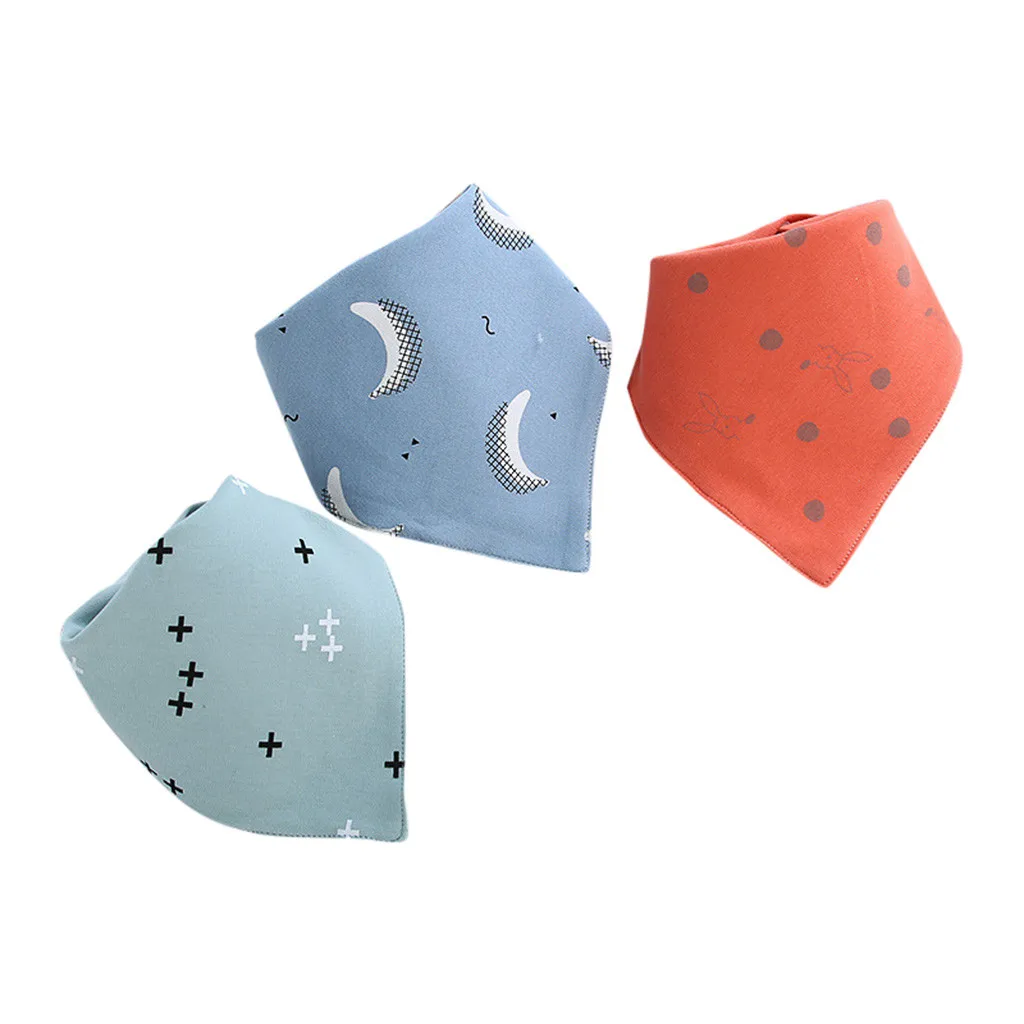 Baby saliva towel bib Baby Bibs Saliva Towel Baby Boys Girls Feeding   bib newborn cotton triangle scarf 3 pencil bears