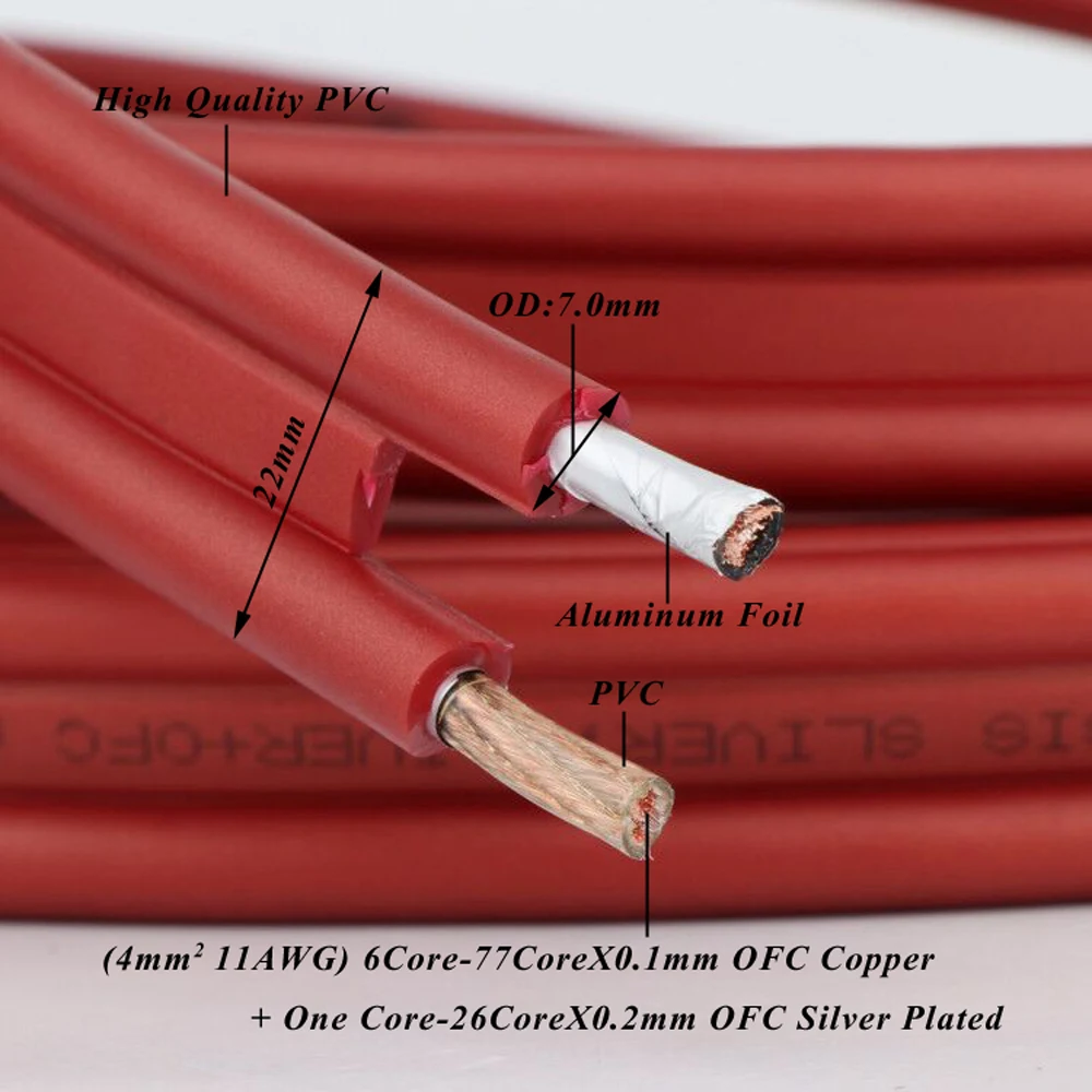 Preffair Hi-end Audio OFC медный кабель для динамика + посеребренный смешанный оптовый DIY