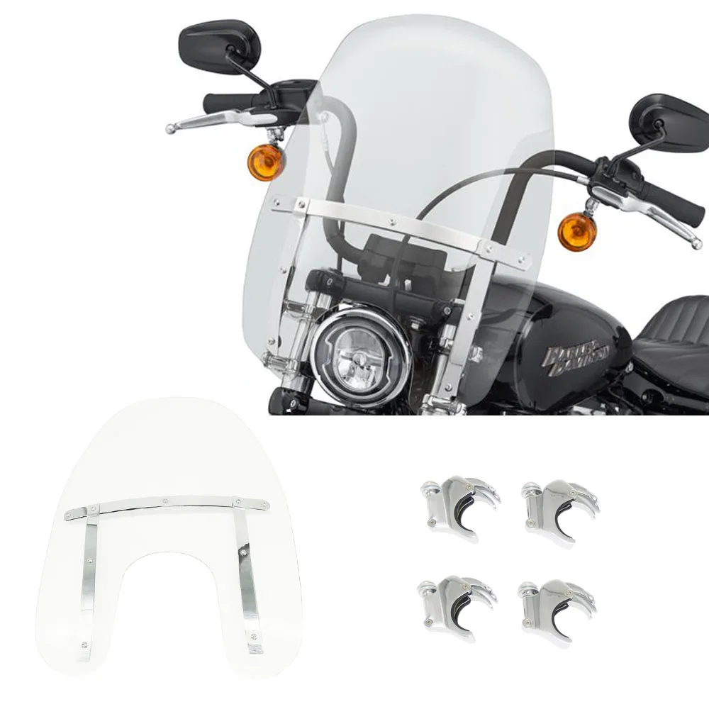 Мотоциклетное Быстроразъемное ветровое стекло для Harley Road king Softail Breakout Heritage Street Bob