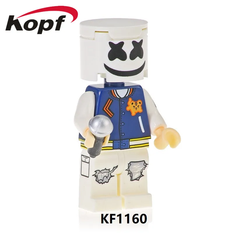 20pcs Guns N' Roses Building Blocks Famous Singer DJ Ashba Ron Tommy Stinson Frank Ferrer Action Figures Toys for Kids KF6105 - Цвет: KF1160 20pcs No Box