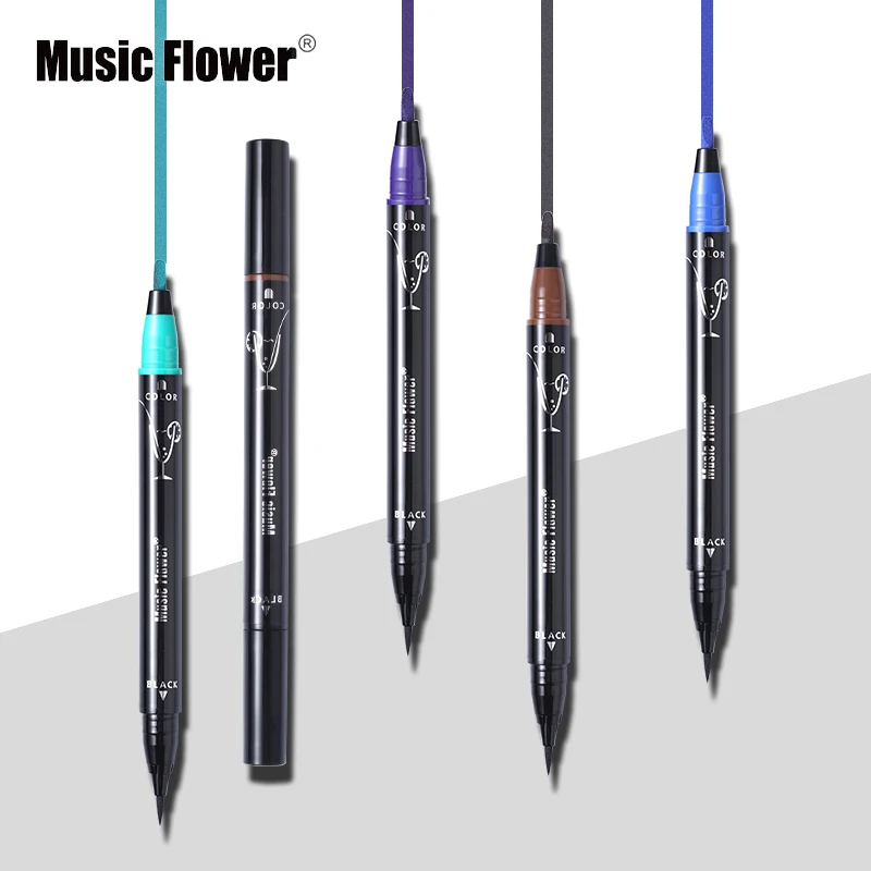

Music Flower Brand Double Ended Liquid Eyeliner Pencil Eye Liner Waterproof Long-lasting Eyes Makeup Set Cosmetics