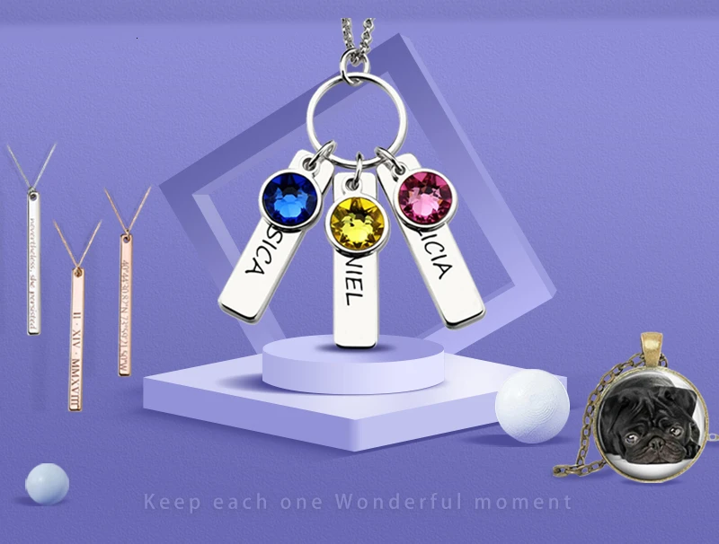 MANBU трендовые персонализированные кольца для женщин с гравировкой 2 имени и камня S925 модные ювелирные изделия подарок для влюбленных