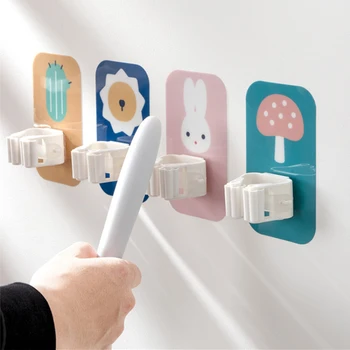 

Organizer Holder Brush Broom Hanger Storage Rack Kitchen Tool Hanger Clip Seamless Mop Hook Organizer Bathroom X6X07013
