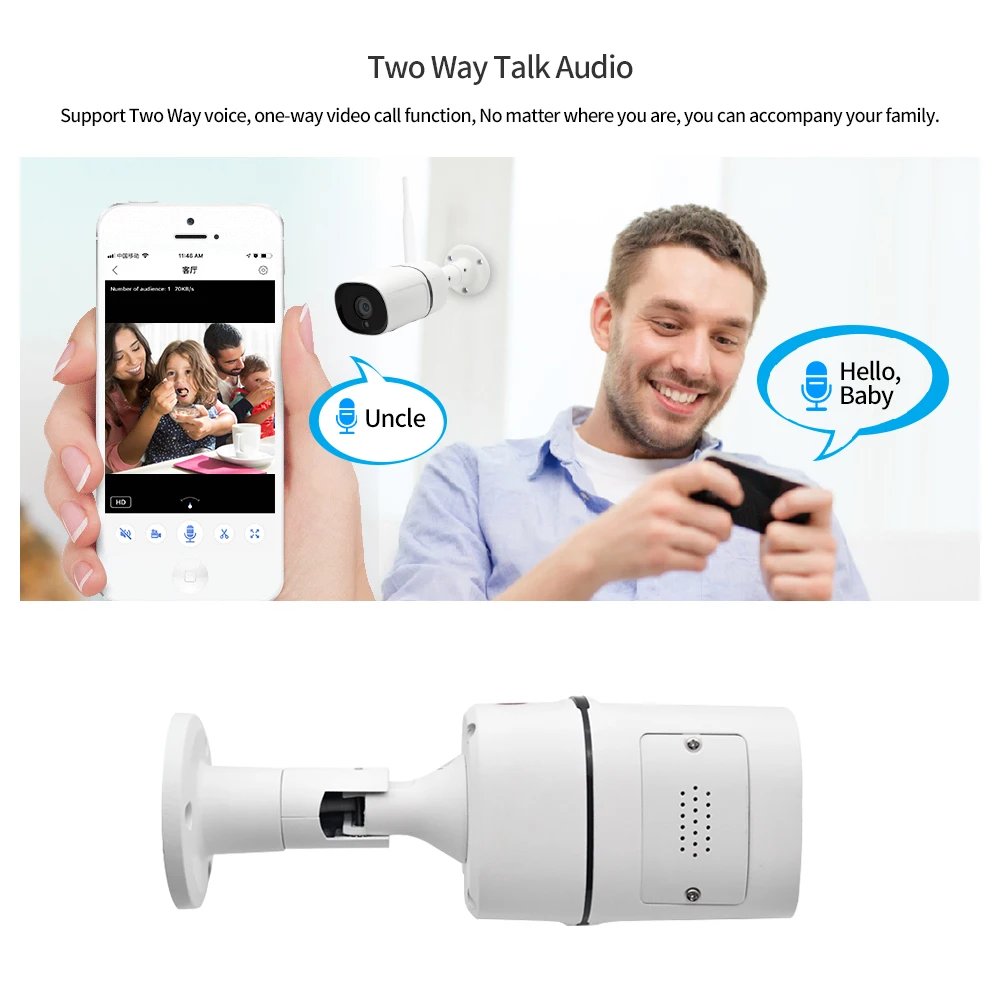LOOSAFE IP камера наблюдения s Wifi Открытый 2MP 1080P сетевой монитор безопасности пуля камера водонепроницаемый