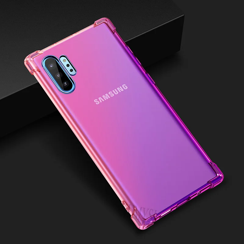 Градиент подушка безопасности для Чехлы для samsung Galaxy S9 S8 S10 A6 A8 плюс A10 A20 A30 A40 A50 A60 A70 M10 M20 M30 Note 8, 9, 10, крышка - Цвет: 1