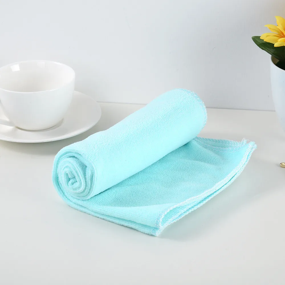 Полотенце для купания, 1 шт., впитывающее полотенце из супертонких волокон, мягкое удобное однотонное цветное банное полотенце из полиэфирного волокна - Цвет: G Sky Blue