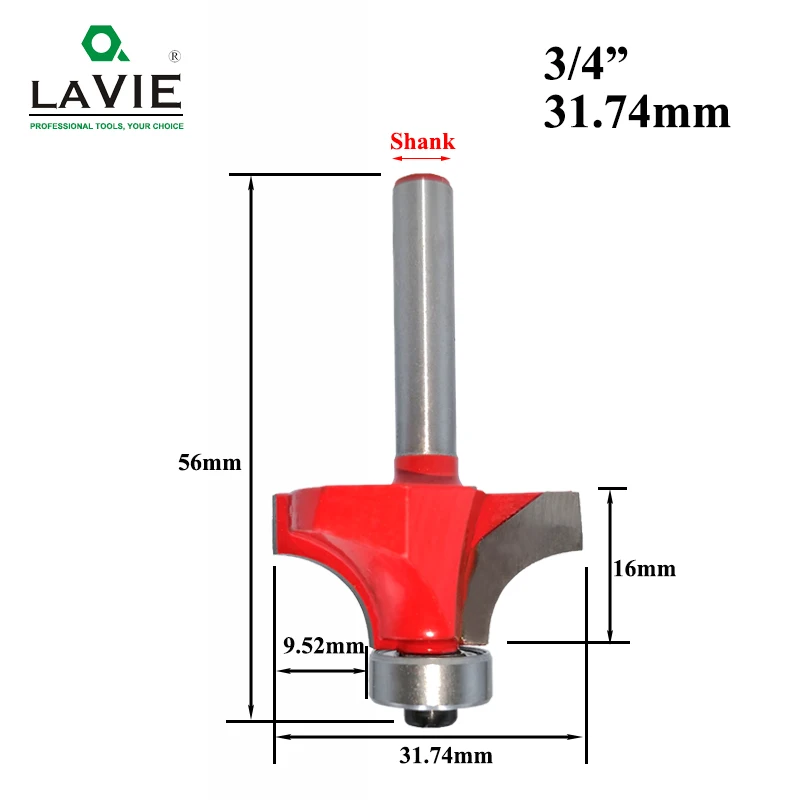 LA VIE 1 шт. 1/4 хвостовик небольшой уголок круглый фреза для дерева обрезные деревообрабатывающих мельница Классическая режущей головки для