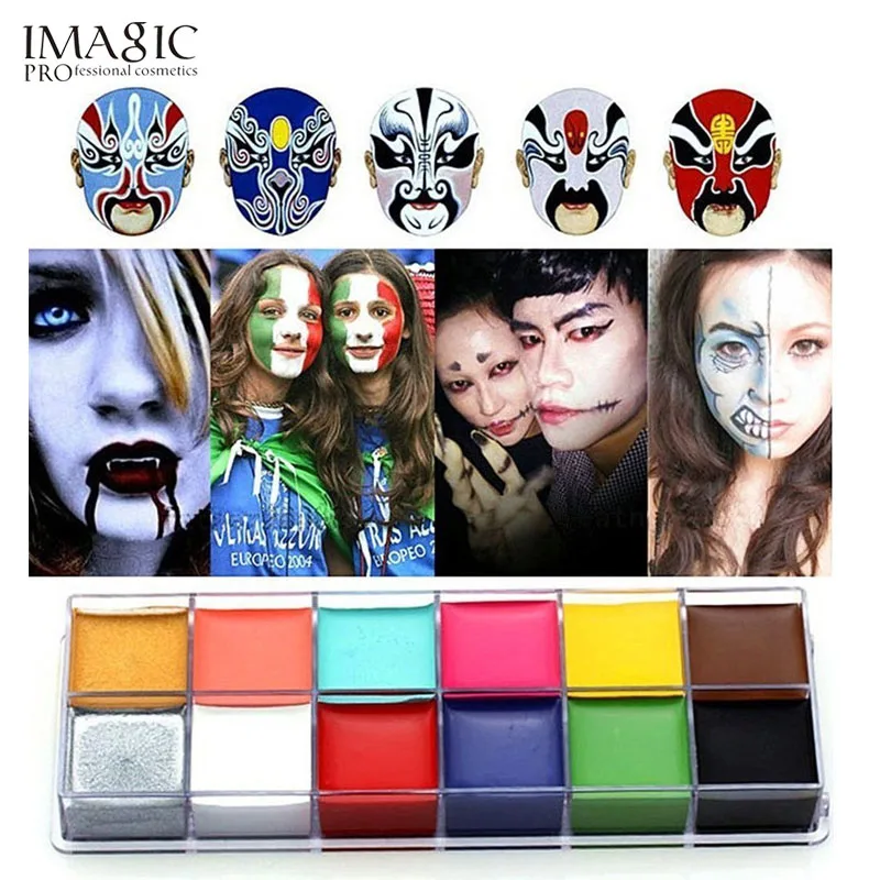 IMAGIC Хэллоуин краска для лица тела масляная ing Art Make Up набор инструментов нарядное