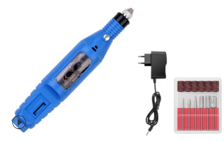 blue eu plug Высокое качество, электрический сверлильный станок для ногтей, фрезы, маникюрные наконечники, лак для маникюра, педикюра, электрическая дрель для ногтей, пилка, оборудование - Цвет: blue eu plug